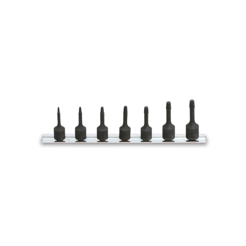 Beta 7-Piece Puller Set For Damaged Screws And Stud Bolts With Square Drive On Support - 1429 - 1429/SB7