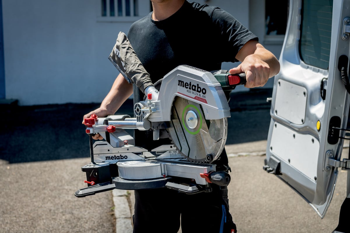 Metabo KGS 18 LTX BL 305, Brushless 12" Double bevel Cross Cut Mitre Saw, Body Only - 614305850
