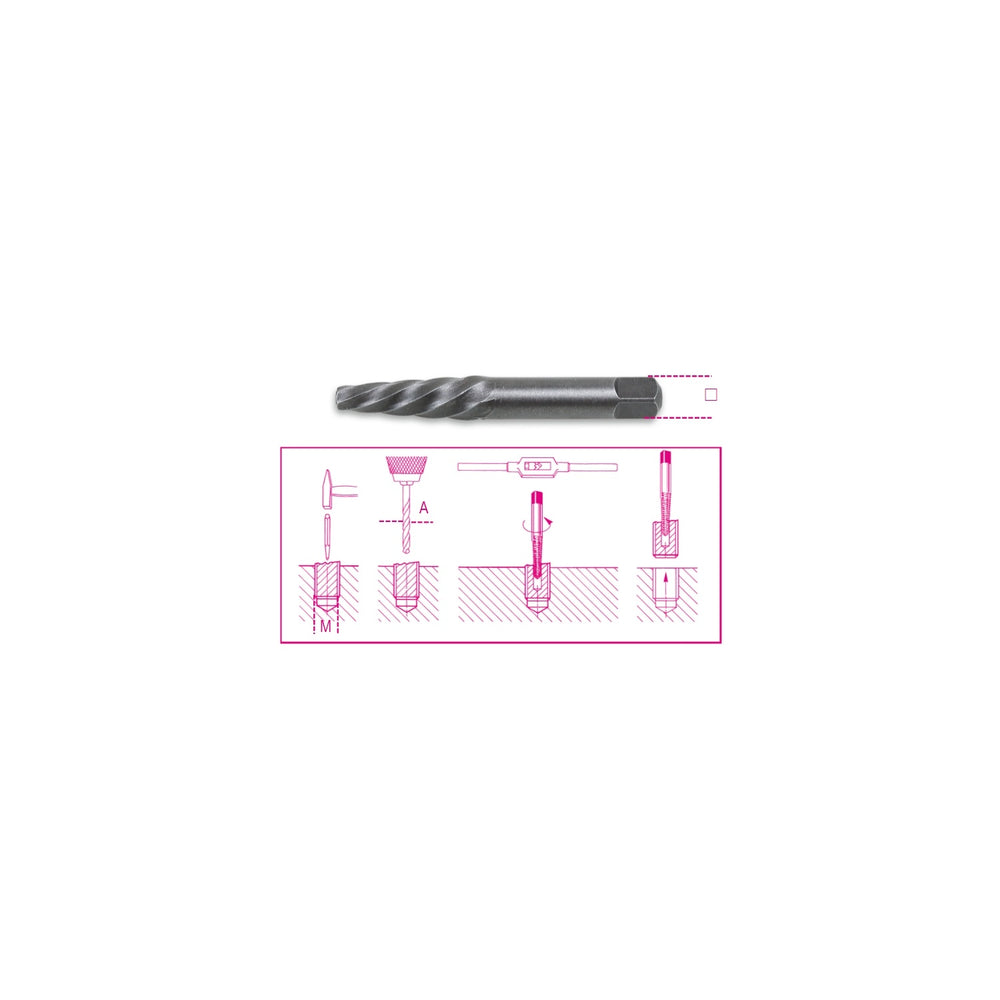 Beta Tapered Extractor For Broken Screws And Studs 3-6 Mm - 1430/... - 1430/1