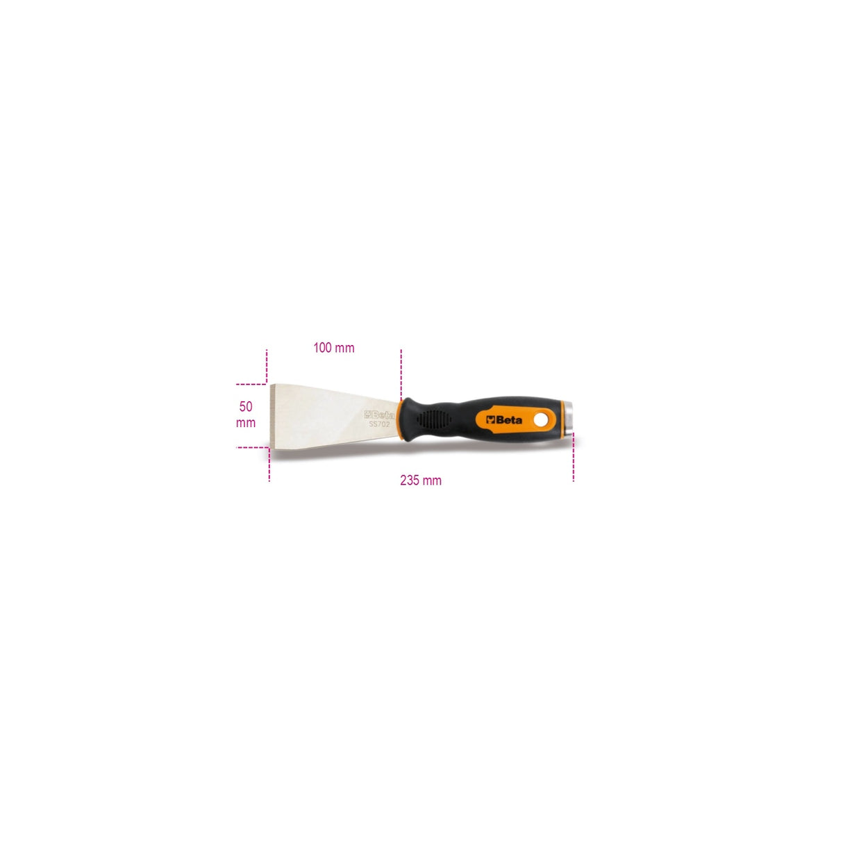 Beta Flat Putty Knife Scraper - 1479RB/3