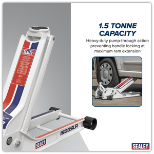 Sealey 1500SLR Low Profile Long Reach Rocket Lift Trolley Jack 1.5 Tonne - additional view 9