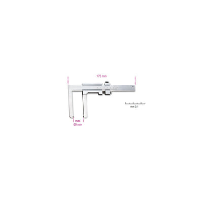 Beta Brake Disc Sliding Gauge Reading To 0.1 Mm - 1650FD
