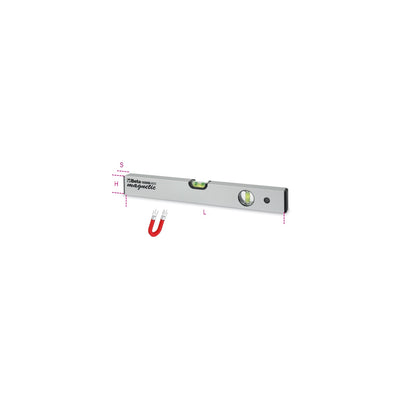 Beta Magnetic Spirit Level 200 Mm With Two Unbreakable Vials - 1696B - 1696B 200