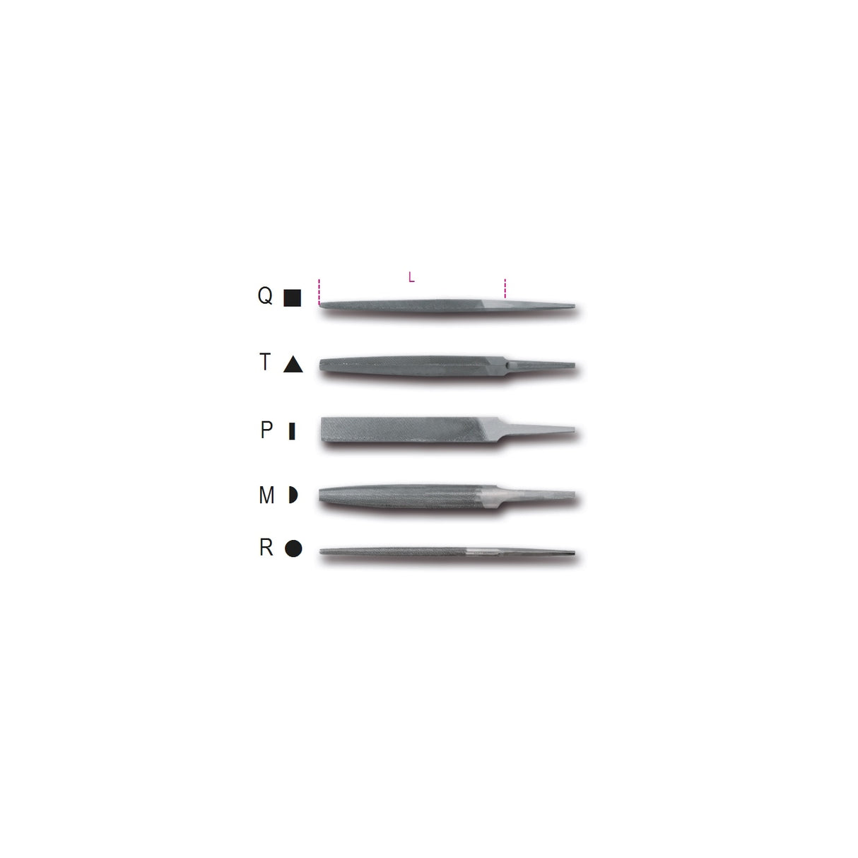 Beta 6 Inch Second Cut Files Without Handles - 1718A6/... - 1718A6/Q