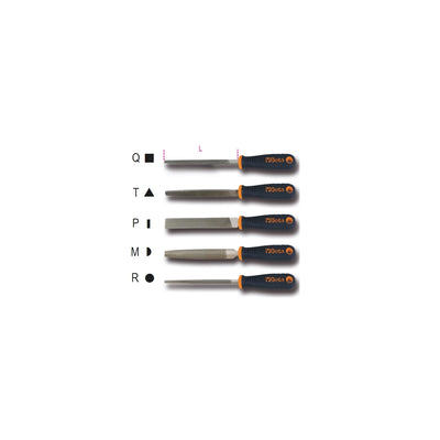 Beta Bastard Cut Files 6 Inch With Plastic Handles - 1719BMD6 - 1719BMD6/Q