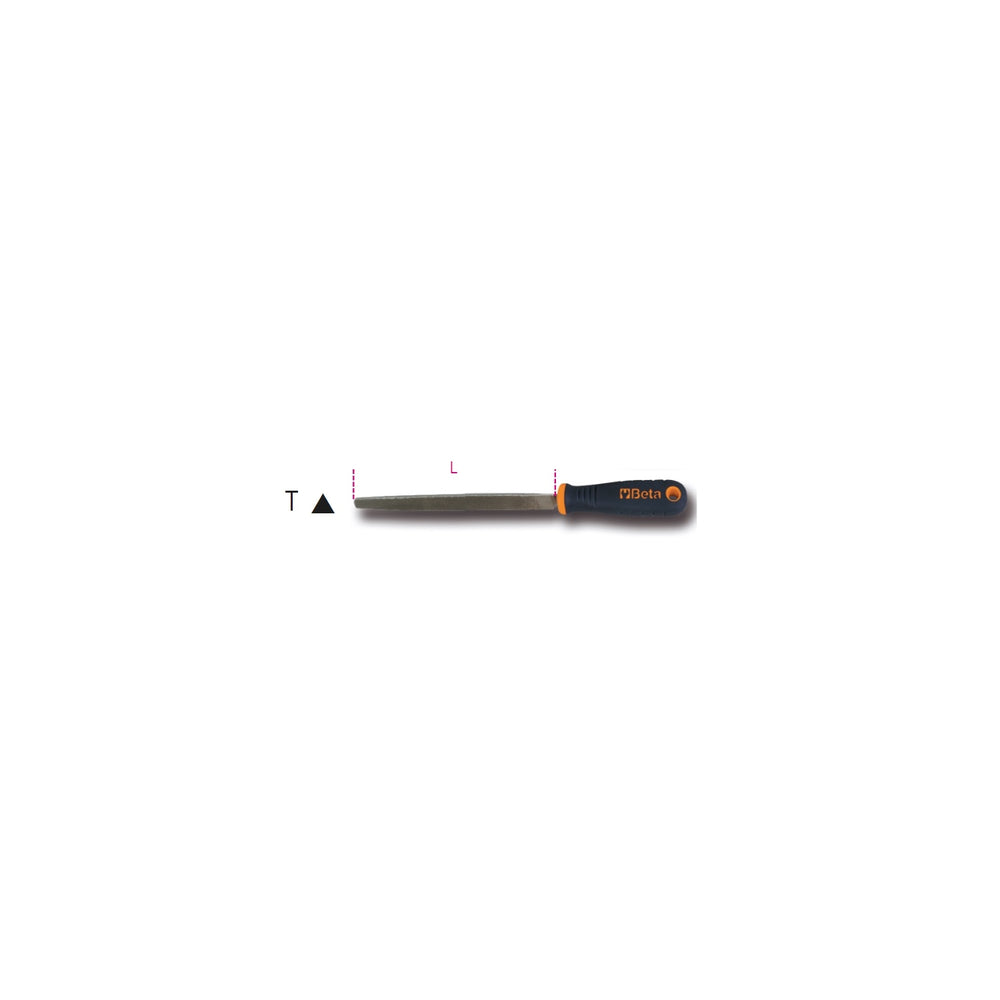 Beta Rough Triangular Files With Handles, 3-Piece - 1719BMD...T - 1719BMD12/T