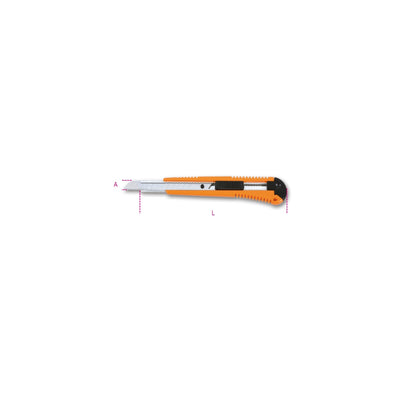 Beta 9 Mm Utility Knife With Automatic Blade Locking Mechanism And 3 Blades - 1770A