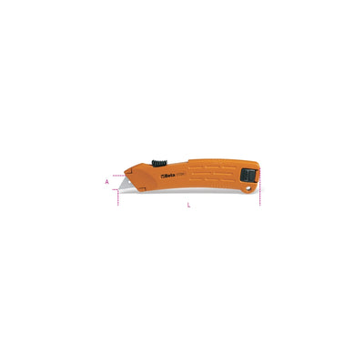Beta Safety Utility Knife With Retractable Blade - 1772H