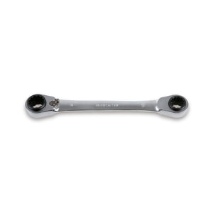 Beta Reversible Ratcheting Double-Ended Flat Bi-Hex Ring Wrench - 192 8-13