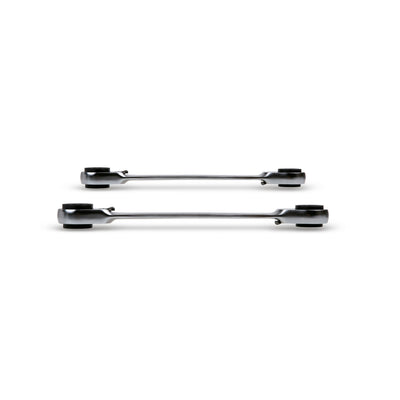 Beta Set Of 2 Reversible Ratcheting Offset Bi-Hex Ring Wrenches 8X10 To 18X19 Mm - 192 - 192/S2