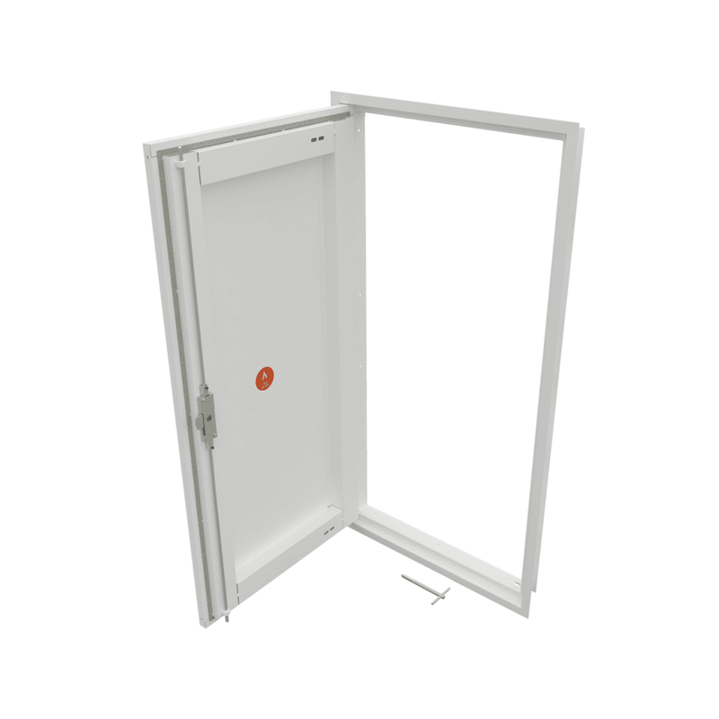 2 Hour Fire Rated Metal Single Riser Door – Both Sides Fire Rated - Picture or Beaded Frame - Smoke Seals - RISER120SBF3WL900X600 - Rapid Access - Trade Counter Direct