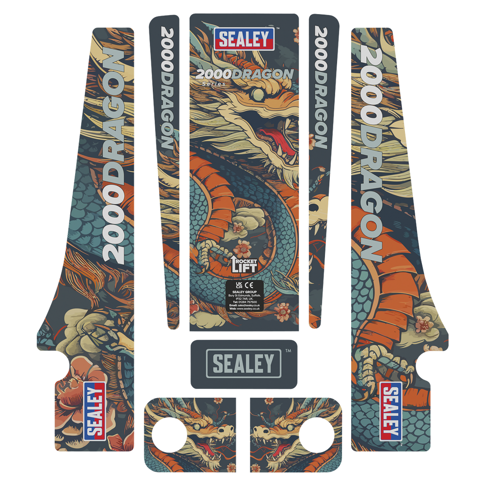 Sealey 2000CW Low Profile Custom Design Trolley Jack with Rocket Lift 2 Tonne - White - additional view 11