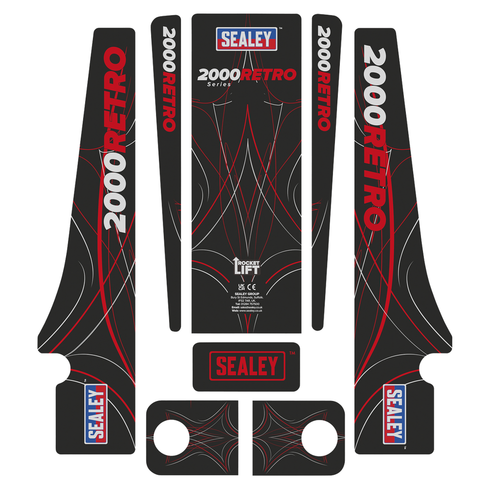 Sealey 2000CB Low Profile Custom Design Trolley Jack with Rocket Lift 2 Tonne - Black - additional view 19