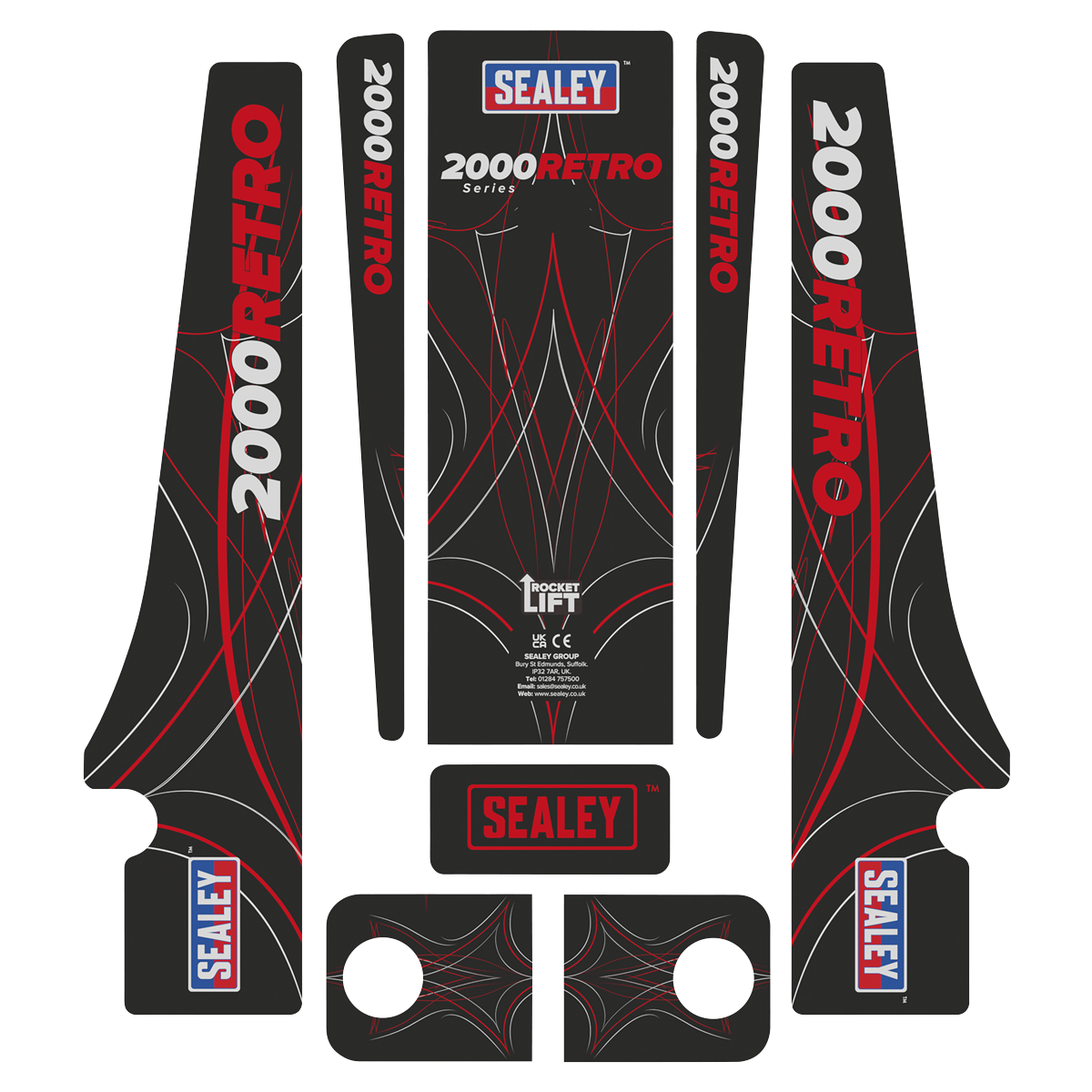 Sealey 2000CB Low Profile Custom Design Trolley Jack with Rocket Lift 2 Tonne - Black - additional view 19
