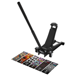Sealey 2000CB Low Profile Custom Design Trolley Jack with Rocket Lift 2 Tonne - Black