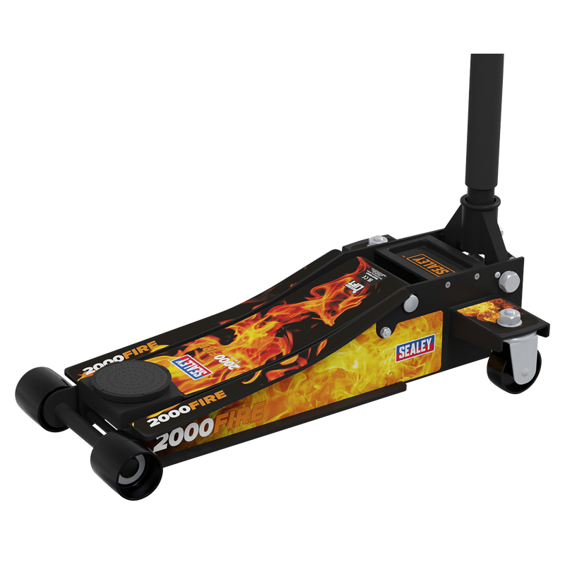 Sealey 2000CB Low Profile Custom Design Trolley Jack with Rocket Lift 2 Tonne - Black - additional view 6