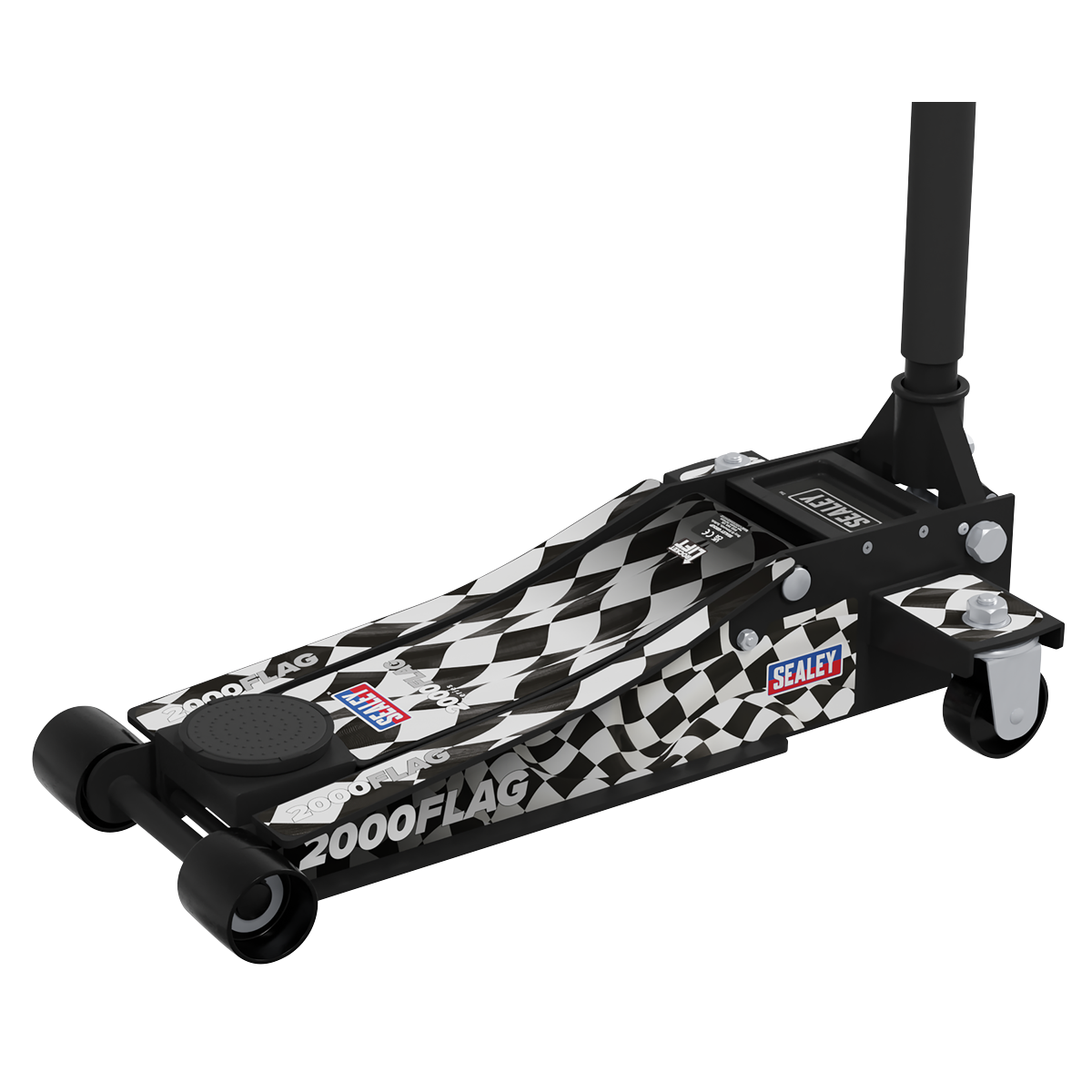 Sealey 2000CB Low Profile Custom Design Trolley Jack with Rocket Lift 2 Tonne - Black - additional view 7