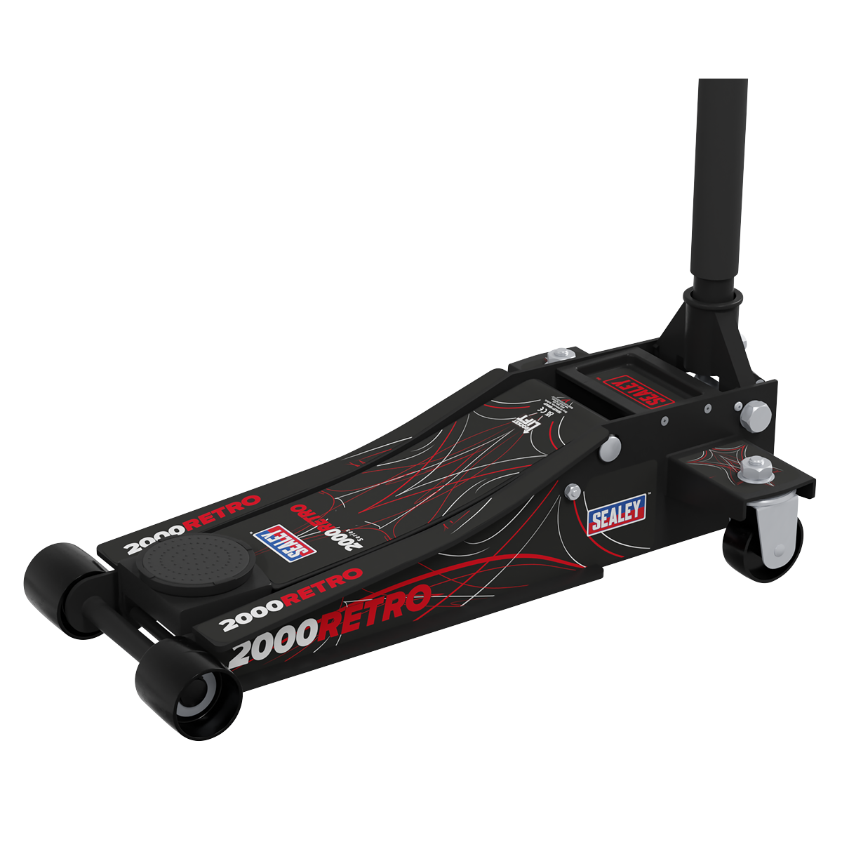 Sealey 2000CB Low Profile Custom Design Trolley Jack with Rocket Lift 2 Tonne - Black - additional view 20