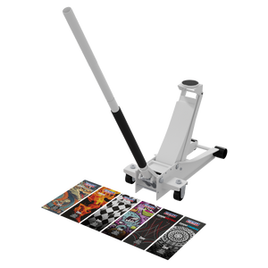 Sealey 2000CW Low Profile Custom Design Trolley Jack with Rocket Lift 2 Tonne - White