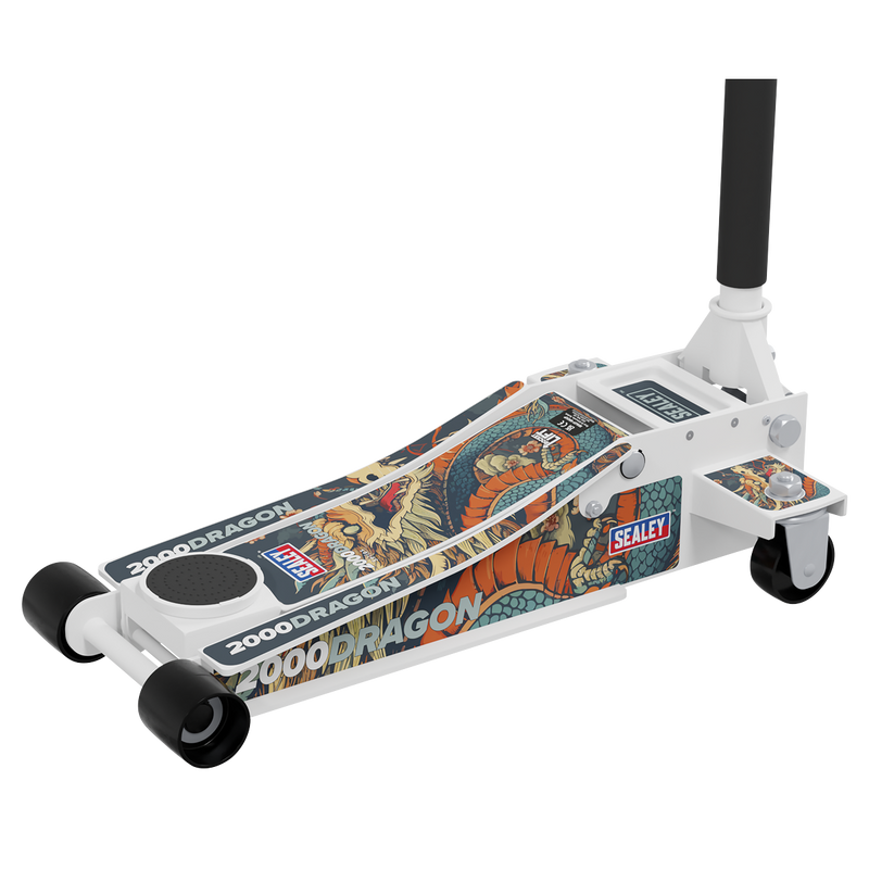 Sealey 2000CW Low Profile Custom Design Trolley Jack with Rocket Lift 2 Tonne - White - additional view 18