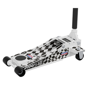 Sealey 2000CW Low Profile Custom Design Trolley Jack with Rocket Lift 2 Tonne - White - additional view 6