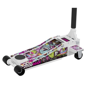 Sealey 2000CW Low Profile Custom Design Trolley Jack with Rocket Lift 2 Tonne - White - additional view 7