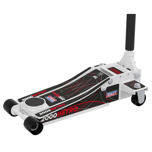 Sealey 2000CW Low Profile Custom Design Trolley Jack with Rocket Lift 2 Tonne - White - additional view 8