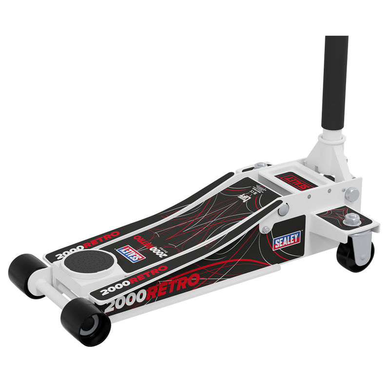Sealey 2000CW Low Profile Custom Design Trolley Jack with Rocket Lift 2 Tonne - White - additional view 8