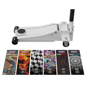 Sealey 2000CW Low Profile Custom Design Trolley Jack with Rocket Lift 2 Tonne - White - additional view 2