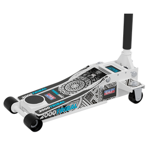 Sealey 2000CW Low Profile Custom Design Trolley Jack with Rocket Lift 2 Tonne - White - additional view 9