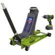 Sealey 2001LEHVCOMBO Trolley Jack & Cordless Impact Wrench Combo - Green