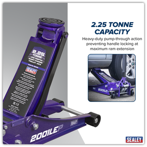 Sealey 2001LEP Low Profile Trolley Jack with Rocket Lift 2.25 Tonne - Purple - additional view 10