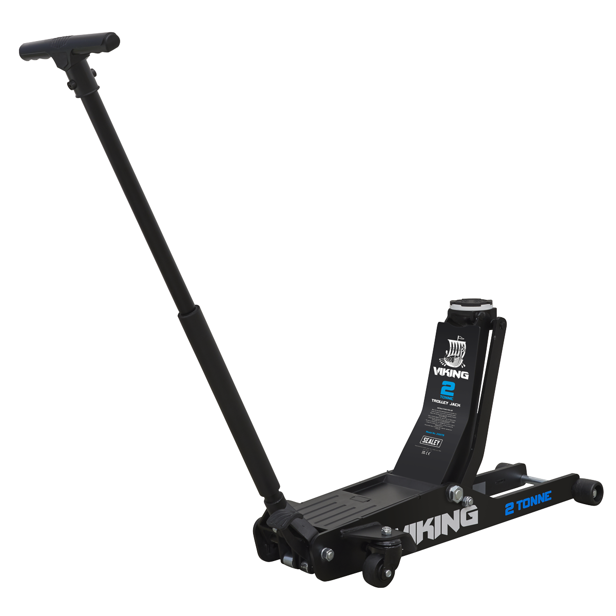 Sealey 2100TB Viking Low Profile Professional Long Reach Trolley Jack with Rocket Lift 2 Tonne - additional view 2