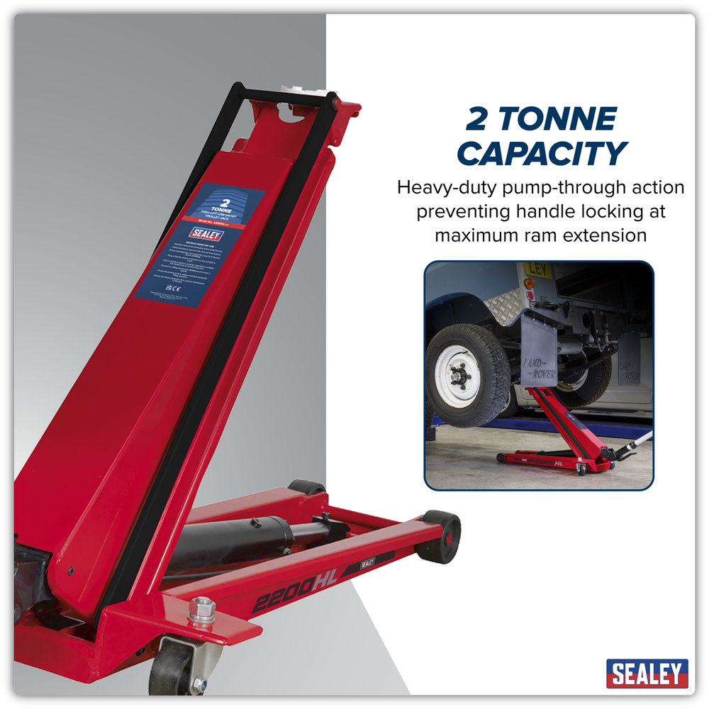 Sealey 2200HL High Lift Low Profile Trolley Jack 2 Tonne - additional view 11