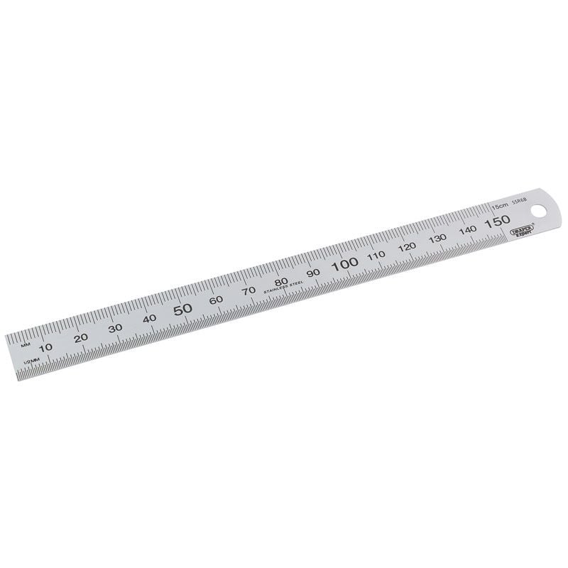 Draper SSR6B Stainless Steel Rule, 150mm/ 6" - (22670)