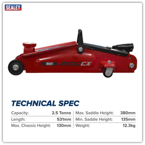 Sealey 2500CX Heavy-Duty Trolley Jack 2.5 Tonne - additional view 12
