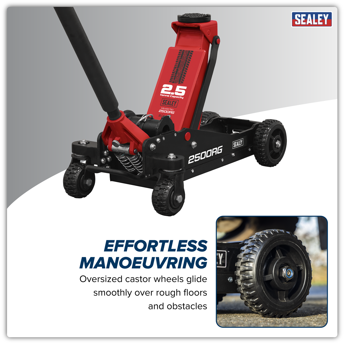 Sealey 2500RG Big Wheel Hybrid Trolley Jack for Off-Road Vehicles, SUVs, Vans & 4x4s with Super Rocket - additional view 17