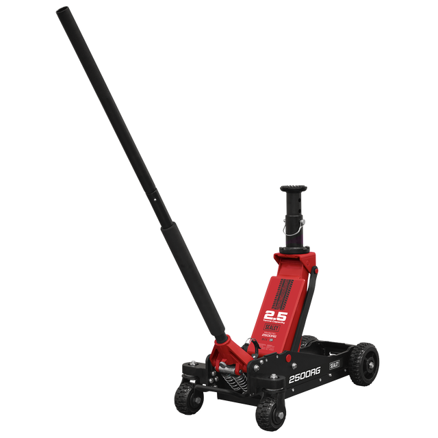 Sealey 2500RG Big Wheel Hybrid Trolley Jack for Off-Road Vehicles, SUVs, Vans & 4x4s with Super Rocket Lift 2.5 Tonne
