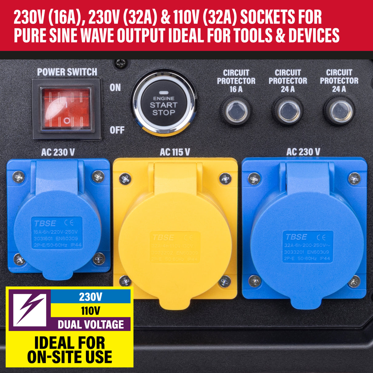 SIP MEDUSA® ISG5800 5.8kW Dual Voltage Digital Inverter Generator