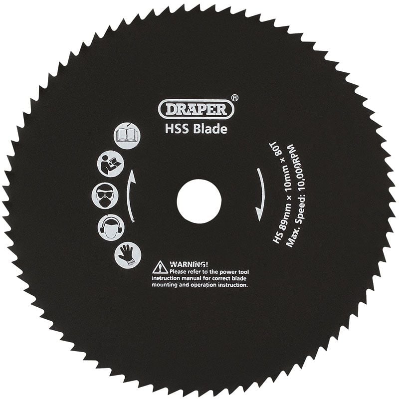 Draper YMPS600SF 89mm Metal Cut Blade for Draper Storm Force Mini Plunge Saw - (25914)