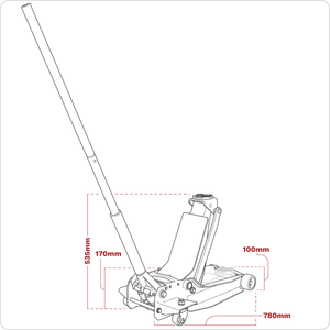 Sealey 3000SER Low Profile Trolley Jack with Rocket Lift 3 Tonne - additional view 4