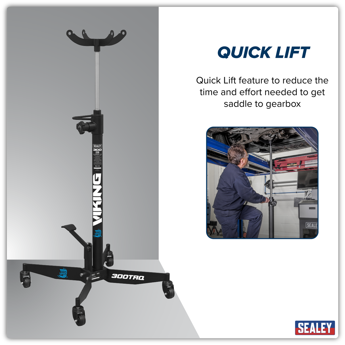 Sealey 300TRQ Vertical Quick Lift Transmission Jack 300kg - additional view 8