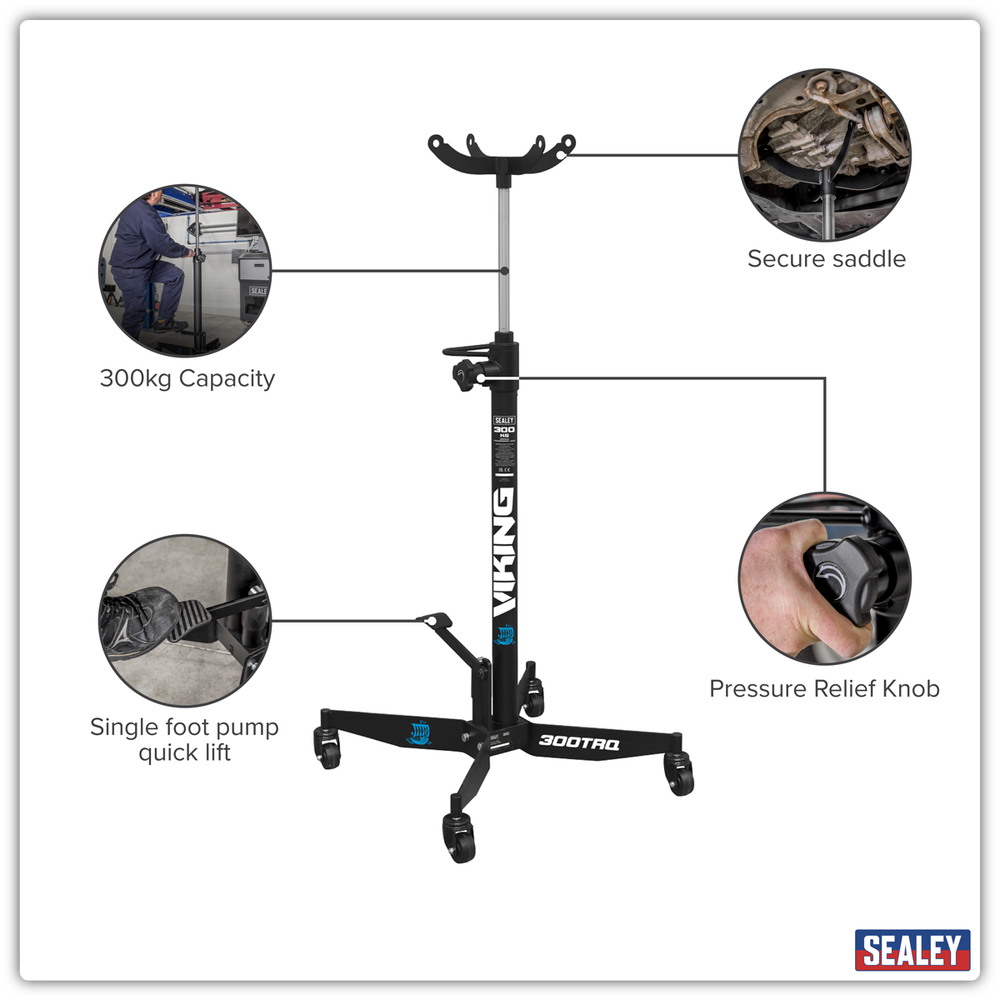 Sealey 300TRQ Vertical Quick Lift Transmission Jack 300kg - additional view 4