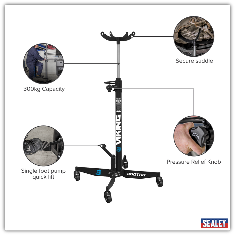 Sealey 300TRQ Vertical Quick Lift Transmission Jack 300kg - additional view 4