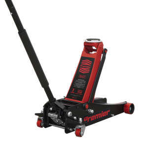 Sealey 3040AR Premier Low Profile Trolley Jack with Rocket Lift 3 Tonne - Red