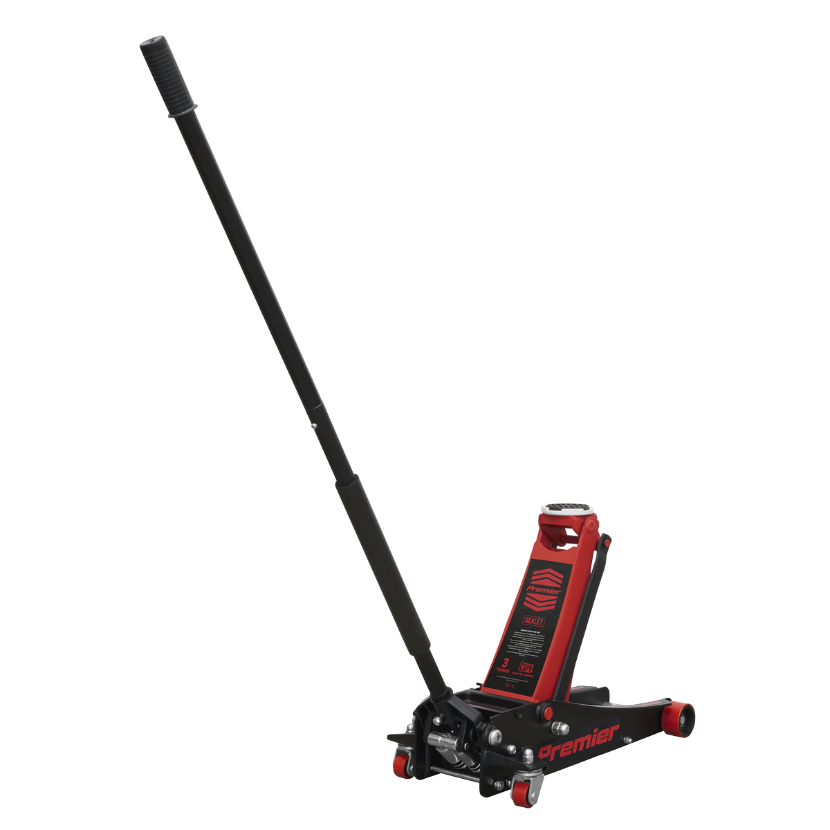 Sealey 3040AR Premier Low Profile Trolley Jack with Rocket Lift 3 Tonne - Red - additional view 2