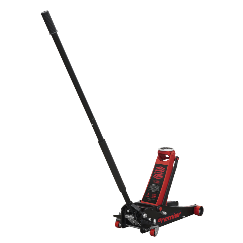 Sealey 3040AR Premier Low Profile Trolley Jack with Rocket Lift 3 Tonne - Red - additional view 2