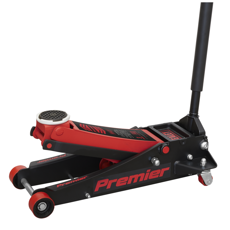 Sealey 3040AR Premier Low Profile Trolley Jack with Rocket Lift 3 Tonne - Red - additional view 3