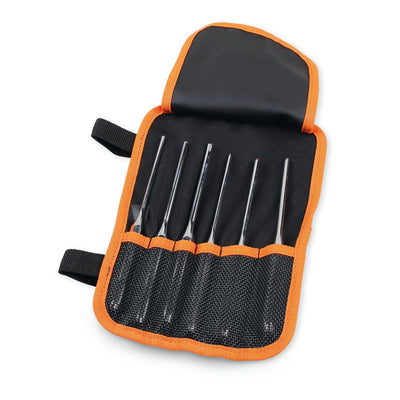 Beta 6-Piece Spring Pin Punch Set In Polyester Roll-Up Wallet - 31L - 31/B6N-LSE