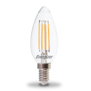 Energizer 4W-40W LED Candle SES/E14 Filament Non-Dim Light Bulbs